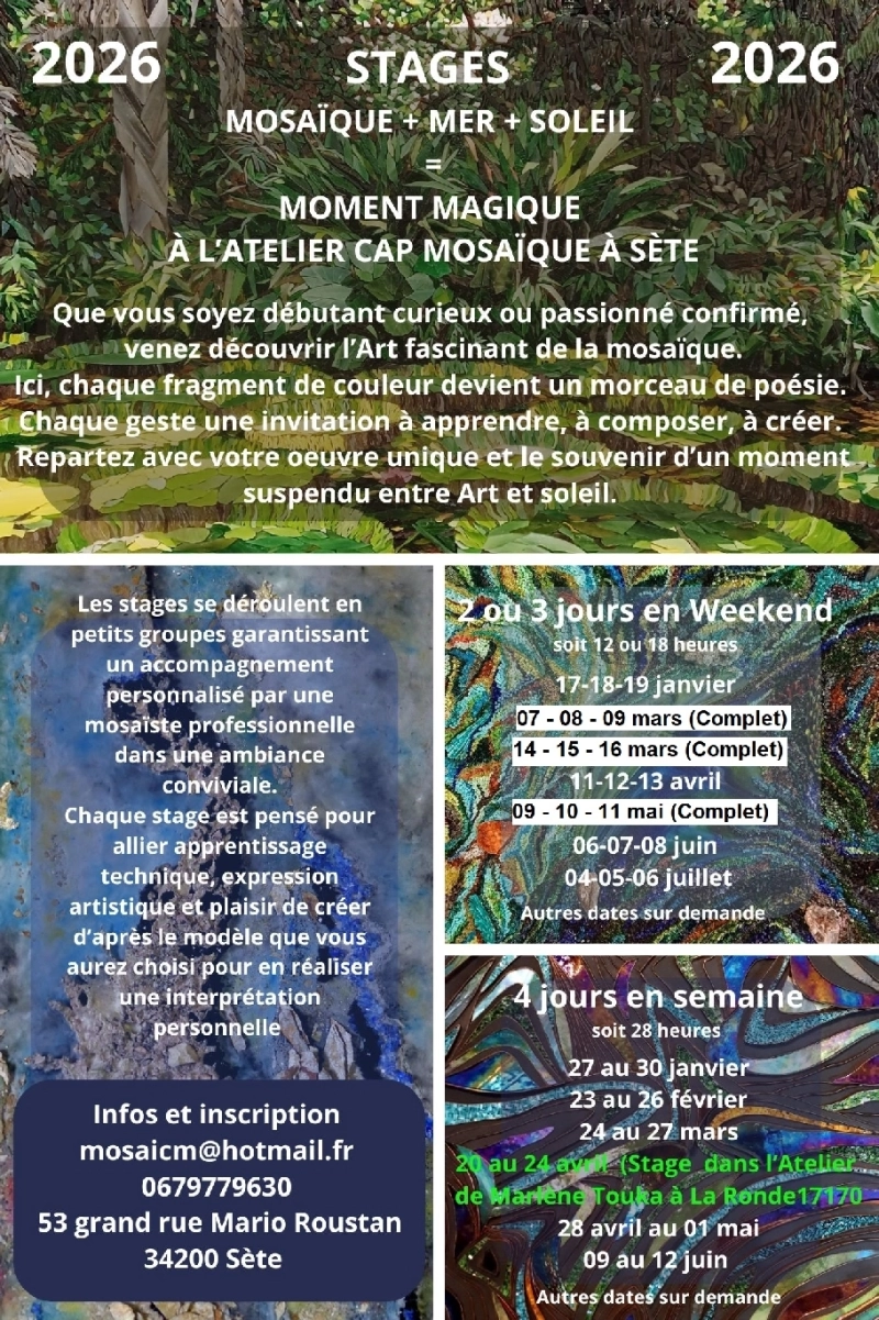 Stages et Mini Stages 2026