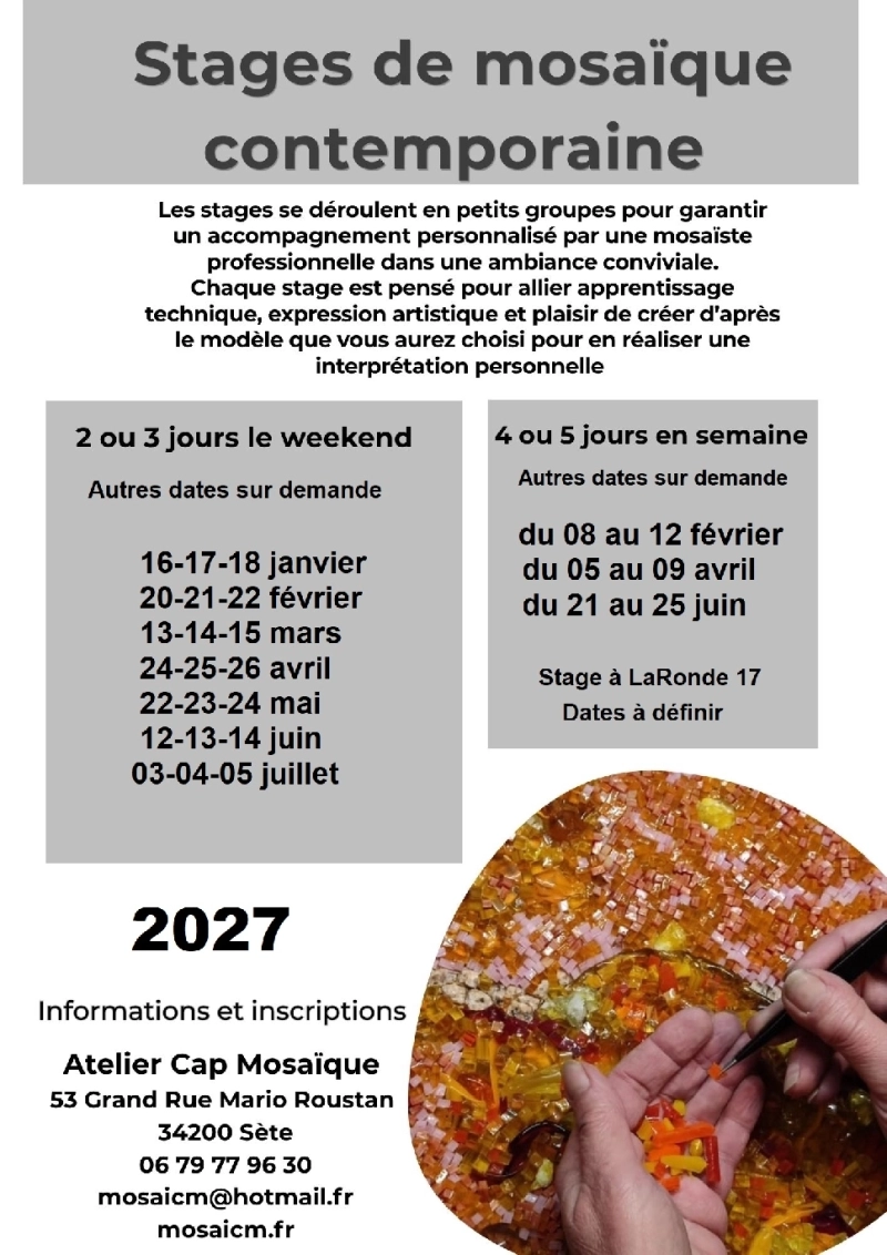 Stages et Mini Stages 2027